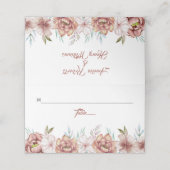 テラコッタ水彩花フローラ秋の結婚式 プレイスカード (外部開封)