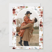 テラコッタ水彩花写真 ブライダルシャワー 招待状 (裏面)