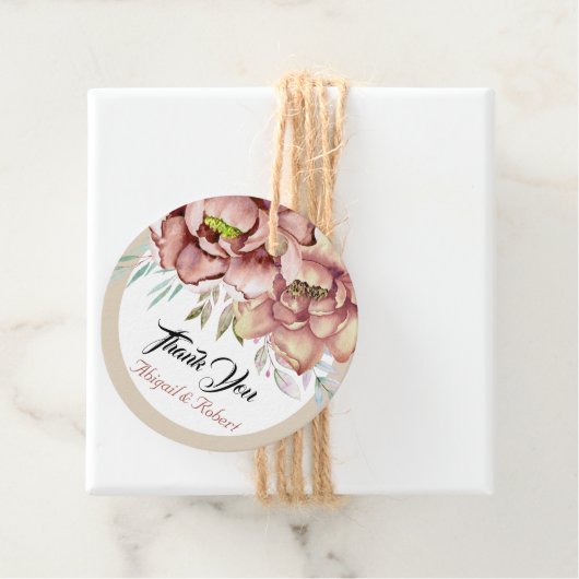 テラコッタ水彩花結婚フローラ フェイバータグ (インサイチュ)