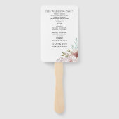 テラコッタ水彩花結婚式プログラム ハンドファン (裏面)