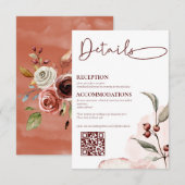 テラコッタ水彩 | 秋の花  エンクロージャーカード (正面/裏面)