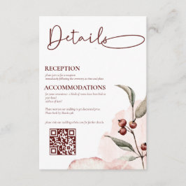 テラコッタ水彩 | 秋の花  エンクロージャーカード