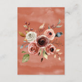 テラコッタ水彩 | 秋の花  エンクロージャーカード (裏面)