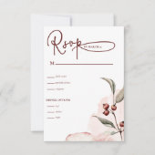 テラコッタ水彩 | 秋の花 出欠カード (正面)