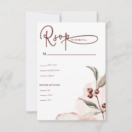 テラコッタ水彩 | 秋の花 出欠カード