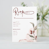 テラコッタ水彩 | 秋の花 出欠カード (スタンド正面)