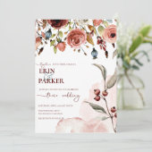 テラコッタ水彩 | 秋の花 招待状 (スタンド正面)