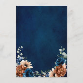 テラコッタ海軍の緑の幾何学的結婚詳細 エンクロージャーカード (裏面)