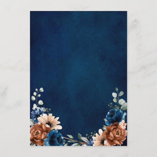 テラコッタ海軍の緑の幾何学的結婚詳細 エンクロージャーカード (裏面)