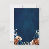 テラコッタ海軍ブルーグリーン結婚リージオメトリックRS 出欠カード (裏面)