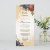 テラコッタ海軍ブルーフローラ結婚グリーン メニュー (スタンド正面)