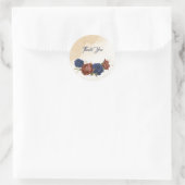 テラコッタ海軍ブルーフローラ緑 ラウンドシール (バッグ)