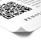 テラコッタ海軍ブルー結婚のハネムーン基金の看板 ポスター (角)