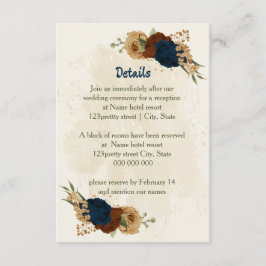 テラコッタ海軍結婚フローラ詳細 エンクロージャーカード