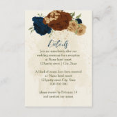 テラコッタ海軍結婚フローラ詳細 エンクロージャーカード (正面)