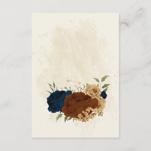 テラコッタ海軍結婚フローラ詳細 エンクロージャーカード (裏面)