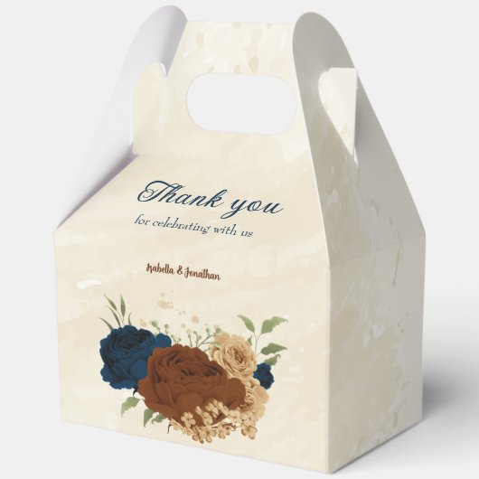 テラコッタ海軍結婚フローラ フェイバーボックス (正面)