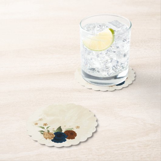 テラコッタ海軍結婚フローラ ペーパーコースター (インサイチュ)