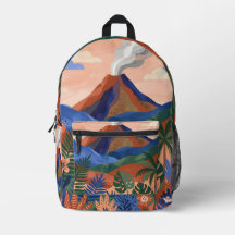 テラコッタ火山風景バックパック