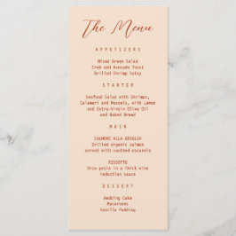 テラコッタ焦げオレンジシンプルモダンシッミニマルク メニュー