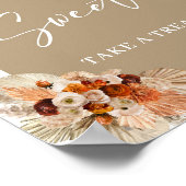 テラコッタ焼きオレンジのバーガンディボホスウィートサイン ポスター (角)