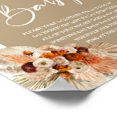 テラコッタ焼きオレンジのボホアーアーチベビー ポスター (角)