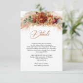 テラコッタ焼きオレンジの乾燥ファンパーム詳細 エンクロージャーカード (スタンド正面)