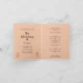 テラコッタ焼きオレンジミニマル色の書モダン道 招待状 (内部)