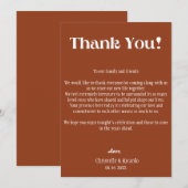 テラコッタ焼き ウェディング プレイステーシング サンクスカード 案内状 (正面/裏面)