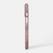 テラコッタ熱帯植物性パーム葉パターン iPhone 16ケース (左側面)