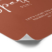 テラコッタ燃えたオレン結婚ジのスパーカーが出発 ポスター (角)