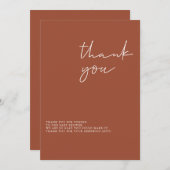 テラコッタ男女兼用ベイビーシャワーありがとう 招待状 (正面/裏面)