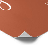 テラコッタ男女兼用ベビーシャワー歓迎サイン ポスター (角)