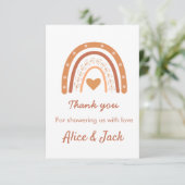 テラコッタ男女兼用ボホレインボーカスタムウ サンキューカード (スタンド正面)