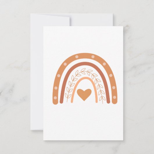 テラコッタ男女兼用ボホレインボーカスタムウ サンキューカード (裏面)