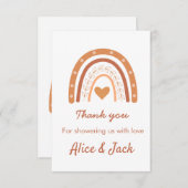テラコッタ男女兼用ボホレインボーカスタムウ サンキューカード (正面/裏面)