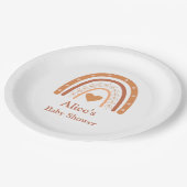 テラコッタ男女兼用ボホレインボーカスタムウ ペーパープレート (アングル)