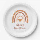 テラコッタ男女兼用ボホレインボーカスタムウ ペーパープレート (正面)