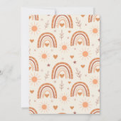 テラコッタ男女兼用ボホ虹の赤ちゃんシャワー 招待状 (裏面)