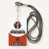 テラコッタ登録ナースカドゥセウス写真 バッジ (正面ランヤード)