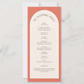 テラコッタ砂漠の地球トーンシンプルモダンアーチ (裏面)