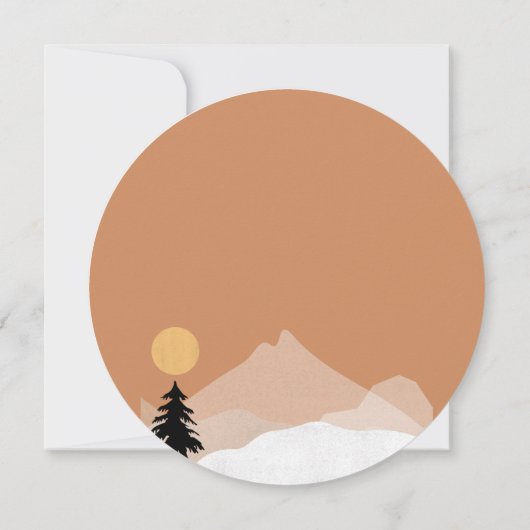 テラコッタ砂漠テーマ結婚ズ 招待状 (裏面)