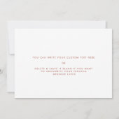 テラコッタ私の結婚式のデイカードで両親に (裏面)