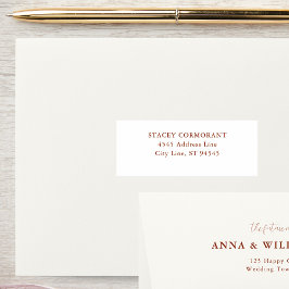 テラコッタ秋の結婚式ゲストズ住所 シール