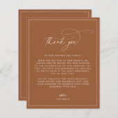 テラコッタ秋の結婚式サンキューカード (正面/裏面)