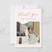 テラコッタ秋の結婚式 サンキューカード (正面)