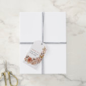 テラコッタ秋の花と葉秋の結婚式 ギフトタグ (より糸付き)