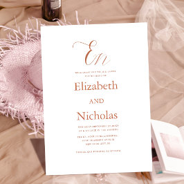 テラコッタ秋オンラインテンプレート結婚式招待状 招待状