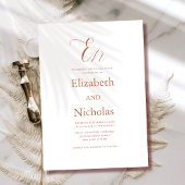 テラコッタ秋オンラインテンプレート結婚式招待状 招待状