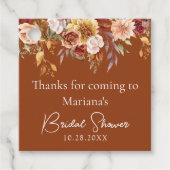 テラコッタ秋フローラブライダルシャワー フェイバータグ (正面)